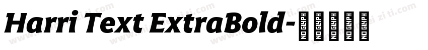 Harri Text ExtraBold字体转换